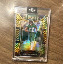 2023 Panini Select Quincy Williams #407 Jets Suite Level Prizm #10/10 book end!