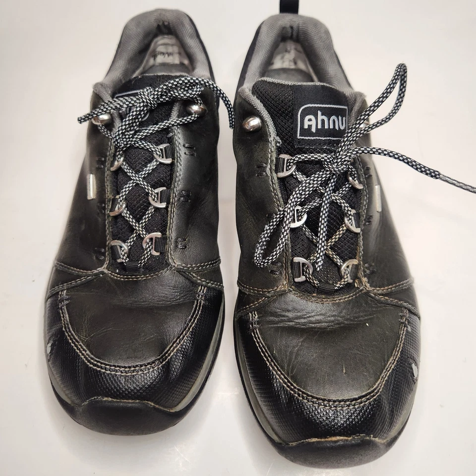 AHNU Montara ll Zapatos de Senderismo de Cuero Impermeables Negros Suela Vibram para Mujer 9.5 Foto 2 de 4