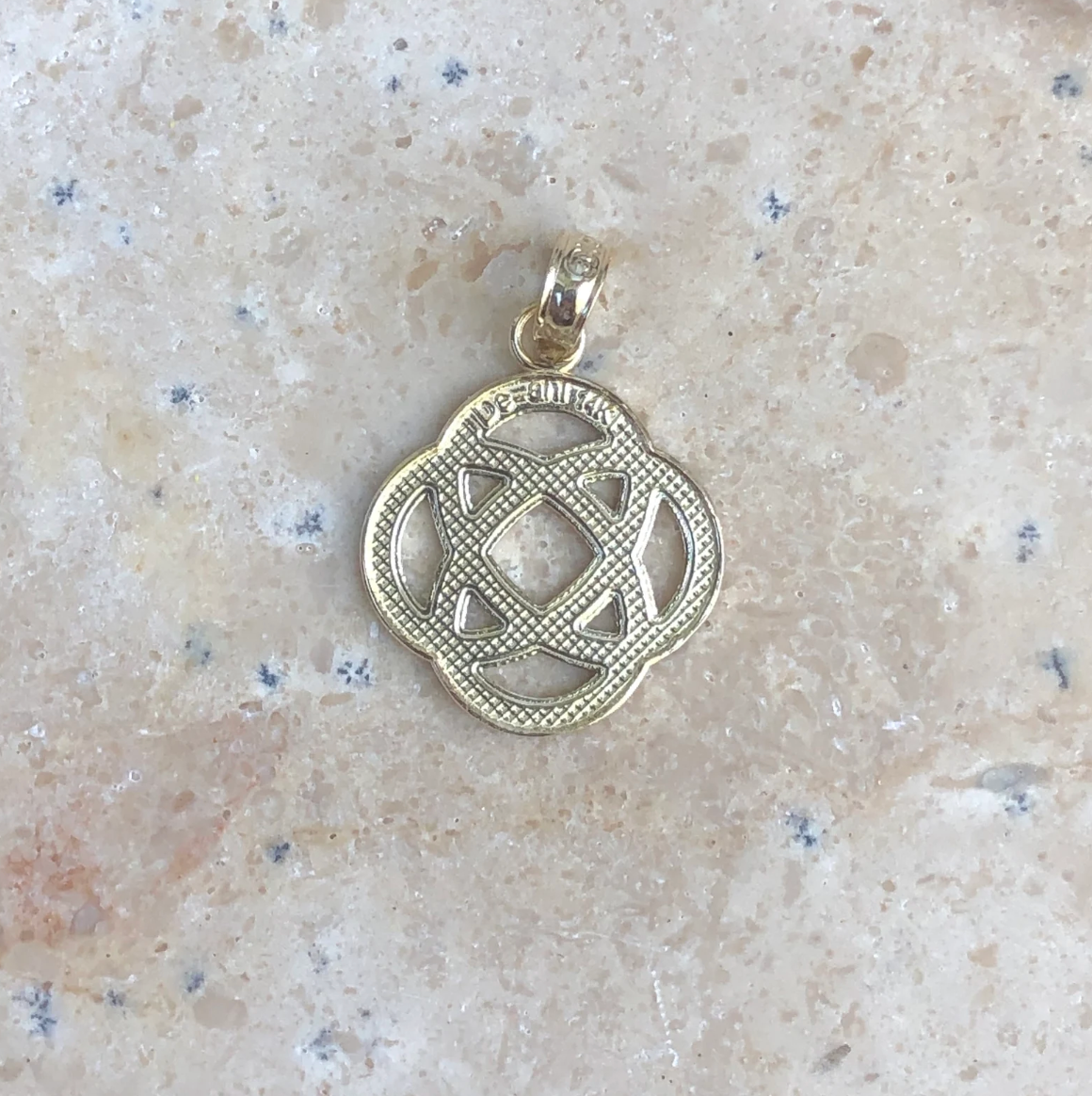 Beautiful 10k Gold Celtic Trinity Knot Pendant Necklace – Handmade In USA - View #9