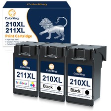 3Pc Ink Cartridge for Canon PG-210XL CL-211XL PIXMA MX360 410 420 MP280 480 490