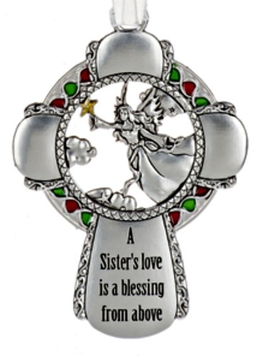 Metal Christmas Cross Tree Ornament YOU CHOOSE! Family Members Christian NEW! - Picture 10 of 20