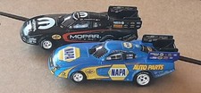 2 NEW Auto World HO 4 Gear Funny Car Slot Cars Ron Capps Matt Hagan Run on AFX