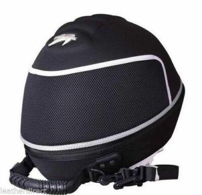 Black Motorcycle Bike Car Karting Crash Helmet Bag Carrier Shell