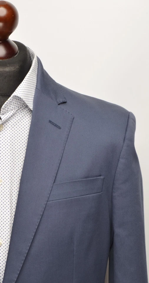 Men's HACKETT Mayfair Blue Cotton Stretch 2Btn Blazer IT 52R / UK,US 42R VGC - Image 3 of 4