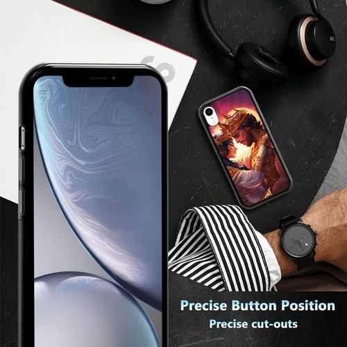 Funda rígida negra futurista king and queen para iPhone XS 11 12 13 14 15 - Imagen 20 de 25