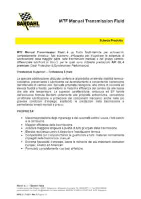 3 LT OLIO BARDAHL TRASMISSIONI CAMBIO MANUALE MTF 75W90 GL-4 ADDITIVO T&D - Foto 2