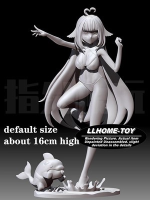 Anime character Shylily whale-cat lovely girl Resin 3D Print GK Kit Figure DIY