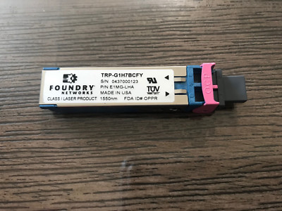 Foundry E1MG-LHA 1GE LH 1550nm SMF Transceiver module.