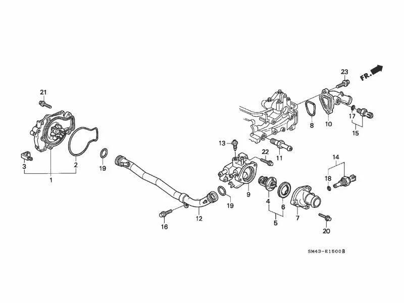 Thermostat Housing for Honda Accord 1990-1991 - Image 4 of 4