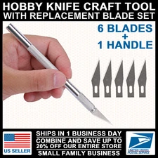 Hobby Exacto Knife X-Acto Set 6x #11 Blades + Handle Craft Tool Engraving Iphone