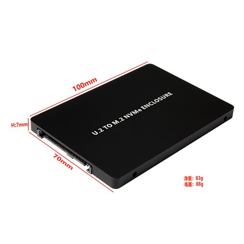 M.2 NVME SSD to U.2 SFF-8639 Adapter Card 2.5 inch aluminum alloy case For PC - Picture 5 of 6