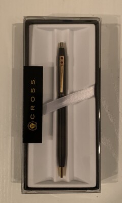Cross Classic Century Matte Black and 23kt Gold With Rubies Ballpoint Pen