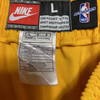 ナイキNBA選手支給品UsedワームアップClassic ブレイクパンツLサイズ Los Angeles Lakers Vintage 2000s Nike Authentic NBA Warmup Pants