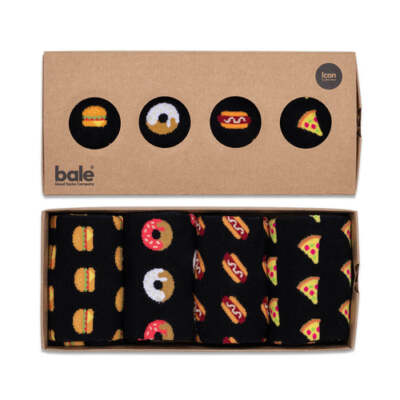 Bale  4 lustige Herrensocken Soul Food