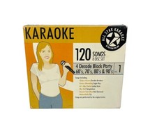 All Star Karaoke 120 Songs 8 Disc Set 4 Decade Black Party 60  s-90  s Vol 1