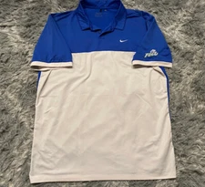 Nike Golf Dri-Fit Polo Shirt Men’s Large Blue And White