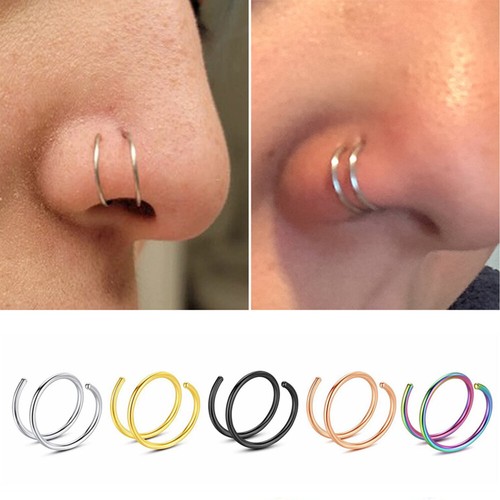 Körperschmuck Doppelte Spirale Nasenring Nasenring Hoop Piercing :