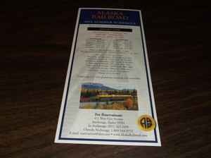 2003 ALASKA RAILROAD SUMMER SCHEDULE | eBay