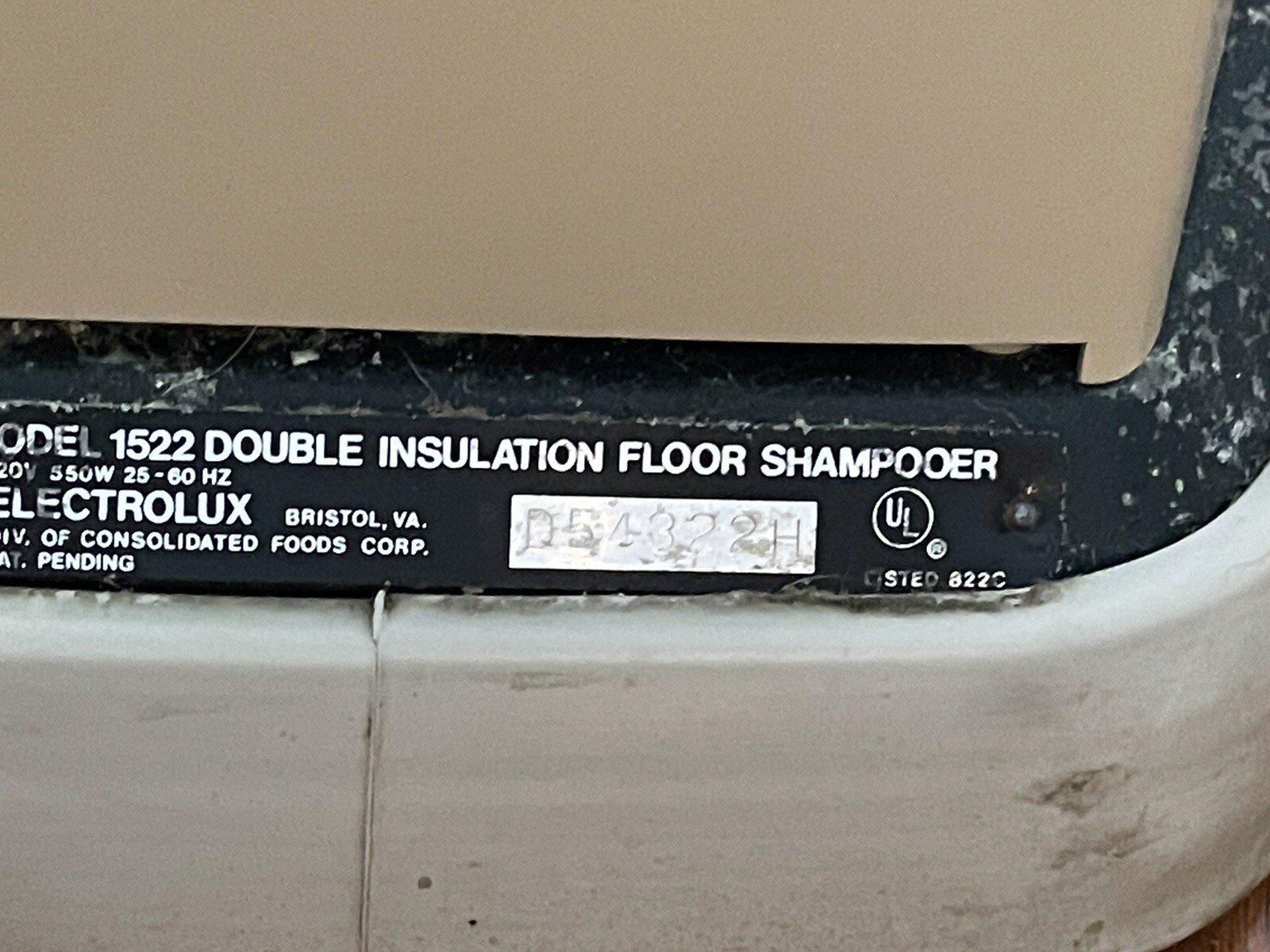 ELECTROLUX 1522 DOUBLE INSULATION FLOOR SHAMPOOER WORKS/ PARTS eBay