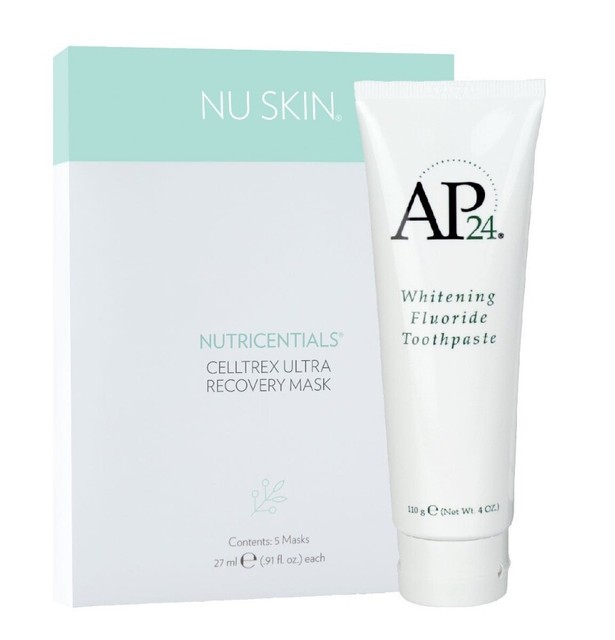 Nu Skin Bundle Celltrex Ultra Recovery Mask 5 pcs & AP 24 Whitening