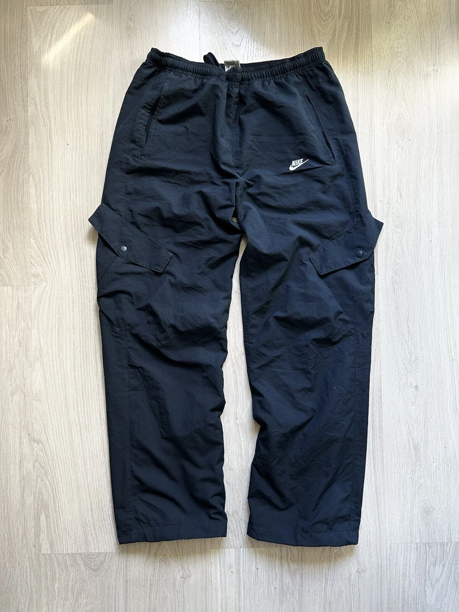 Nike Air Jordan Sport DNA Cargo Pants Ripstop Nylon Blend Black Men's L Baggy