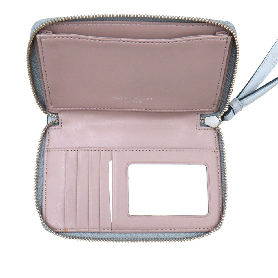 Cartera Muñequera Marc Jacobs 'Ice' Cremallera Alrededor Pequeña Cuero Guijarro Foto 4 de 4