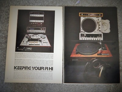 STEREO AUDIOPHILE COMPONENTS PROFILE ARTICLE  ORIG. VTG 1975 ADVERTISEMENT
