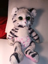 White Plush Tiger Sold Reasonable As Is Because Batteries Are Needed