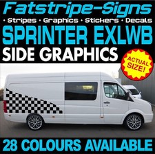 to fit MERCEDES SPRINTER EXLWB GRAPHICS STICKERS STRIPES CAMPER VAN MOTORHOME