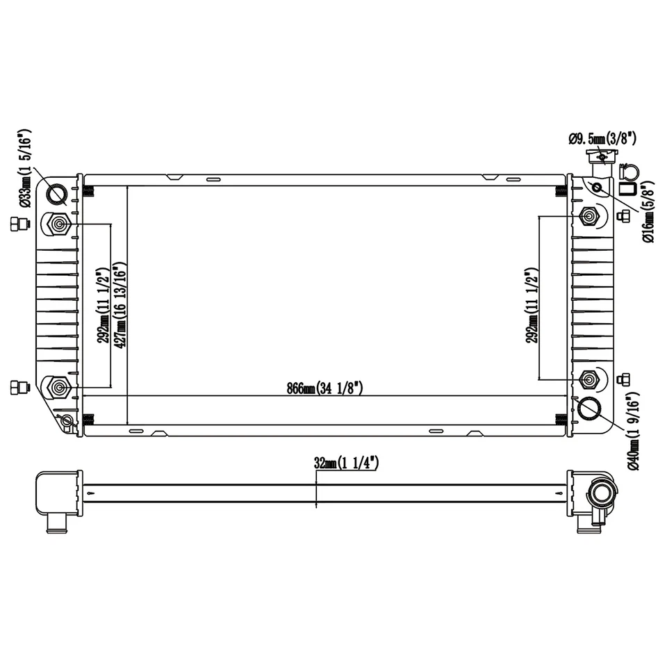 Radiator For 1994-2000 Chevrolet K2500 Foto 4 de 4