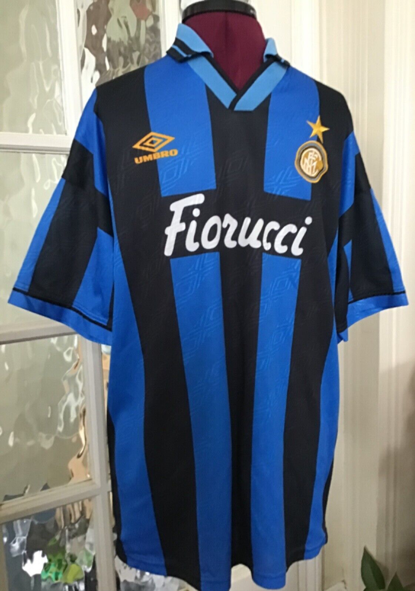 INTER MILAN FIORUCCI UMBRO FOOTBALL SHIRT HOME JERSEY LARGE #1281