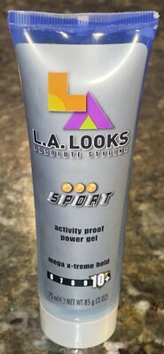 L.A. Looks Sport Activity Proof Power Hair Gel Mega X-Treme Hold 10+ 3 oz NEW
