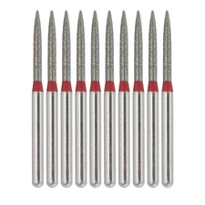 Dental Diamond Burs Flame Bur 863/012F Fine Grit Red FG for High Speed Turbine
