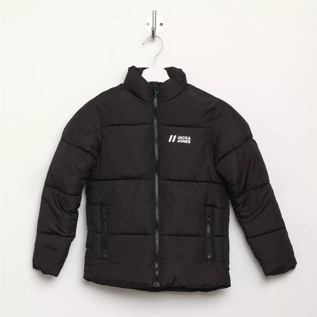 Boy s Jack Jones Junior Max Full Zip Puffer Jacket in Black eBay