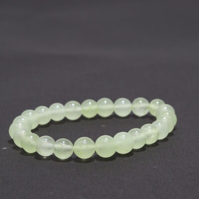 Pretty Natural Jade Gemstone Round Beads Stretch Bracelet semiprecious, elegant