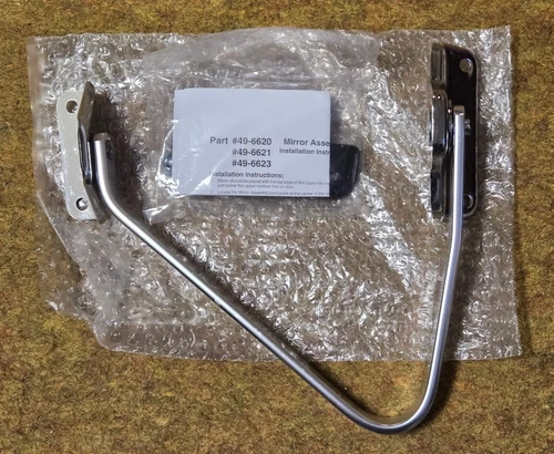 49-6620 Stainless Steel Door Mirror Assembly, New (open box), Free Ship, Bronco