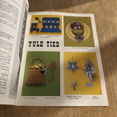 Macramé Yule-Tied by Lois Anderson (Crafts, Macramé, Holiday, c. 1980, – Merritt Island Curios