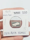1938 ALFA ROMEO  15mm X 10mm 1.60gram 925 Sterling SILVER INGOT Mini Bar