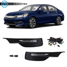 Clear Lens Led Fog Light Lamp Wwiring Kit For Honda Accord Sedan 4dr 2016-2017 Clear Lens Led Fog Light Lamp Wwiring Kit For Honda Accord Sedan 4dr 2016-2017