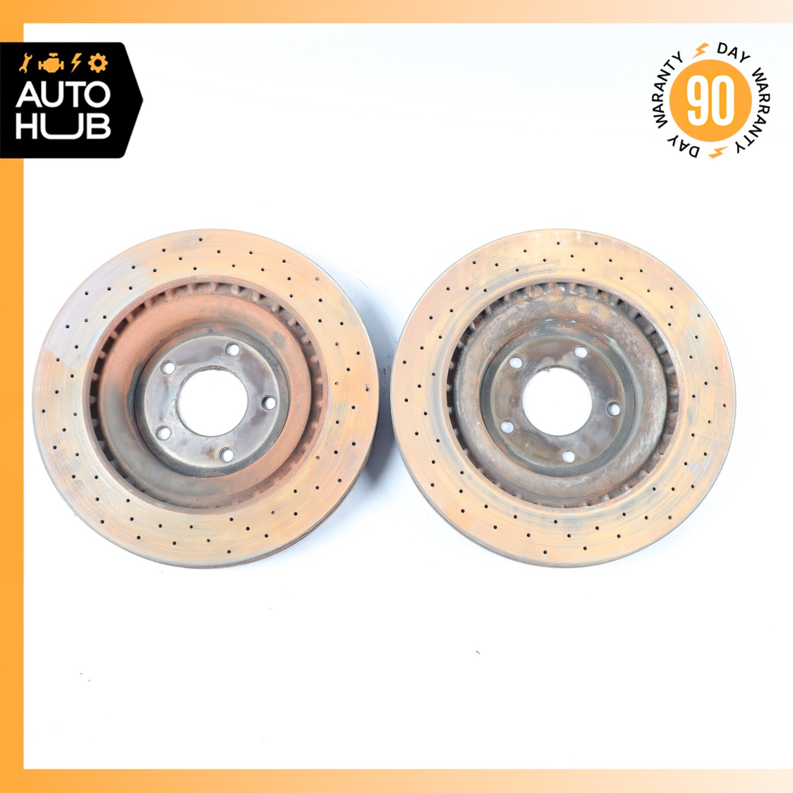 00-04 Aston Martin DB7 Front Brake Rotors Disc Left & Right Set OEM 20k