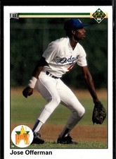 1990 Upper Deck Rookie #46 JOSE OFFERMAN Los Angeles Dodgers RC C8