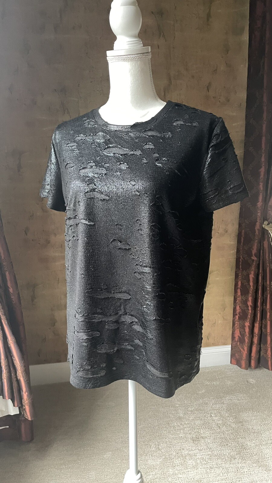 FILA T shirt donna Row Love Kit nero navy M usata