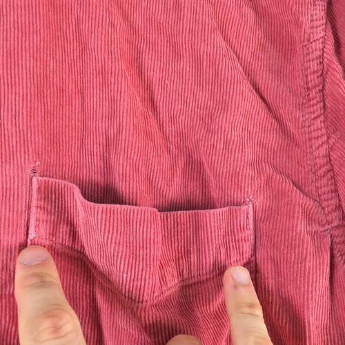 Zara mens button up shirt size M pink corduroy long sleeve collar cotton 106971 - Picture 3 of 10
