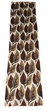 AUTHENTIC HEALS ? EARLY 1960's BROWN RUST LEAF PRINT COTTON SINGLE LONG CURTAIN
