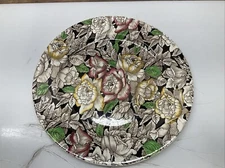 Antique Myott Son & Co Staffordshire Bermuda Pattern Chop Plate/Platter 14”