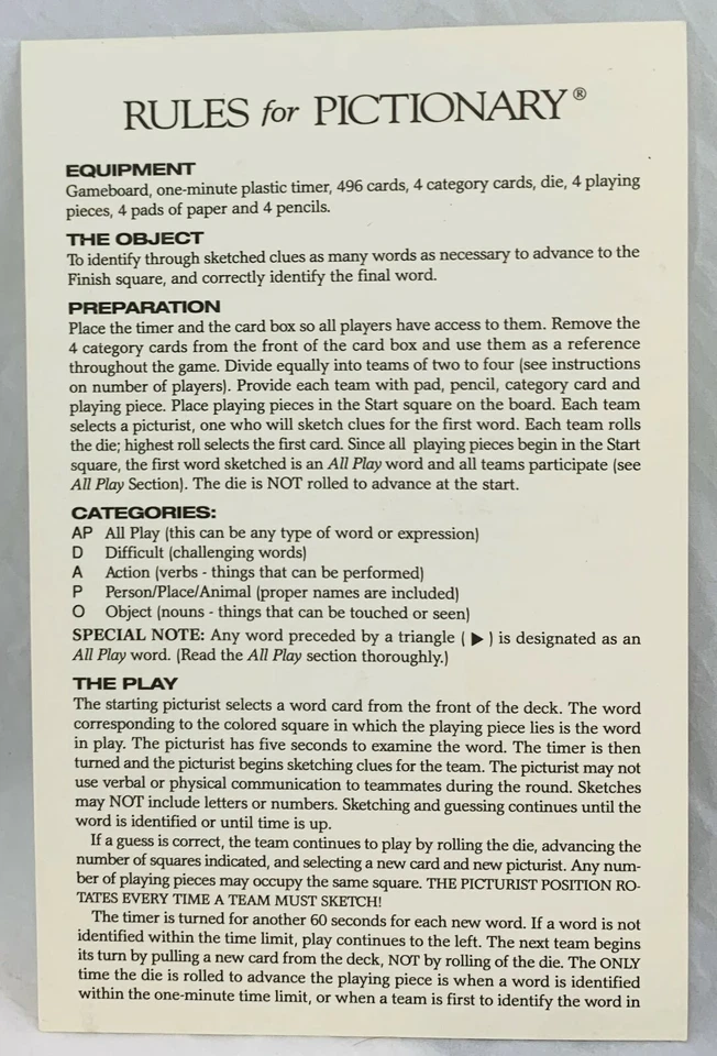 Pictionary Actualizado para el Juego Años 90 Completo en Buen Estado ENVÍO GRATUITO Foto 4 de 4