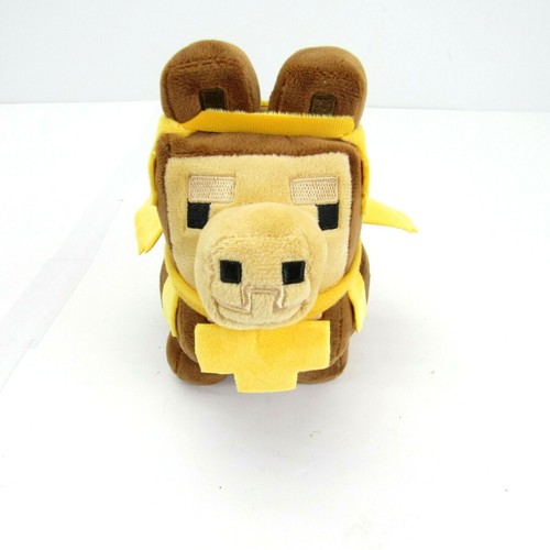 Rare Official JINX Minecraft Happy Explorer Baby Llama Cow Plush Brown 6" Lot - Picture 6 of 11