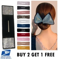 Deft Bun Fashion Hair Bands Women Summer Knotted Wire Print Headband Bun Maker