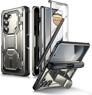 i-Blason Armorbox for Samsung Galaxy Z Fold6 Case with S Pen Holder Screen Cover