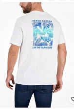 NEW Tommy Bahama Men's Bay of Palms Graphic Tee in White Size 3XL /XXXL $49.50